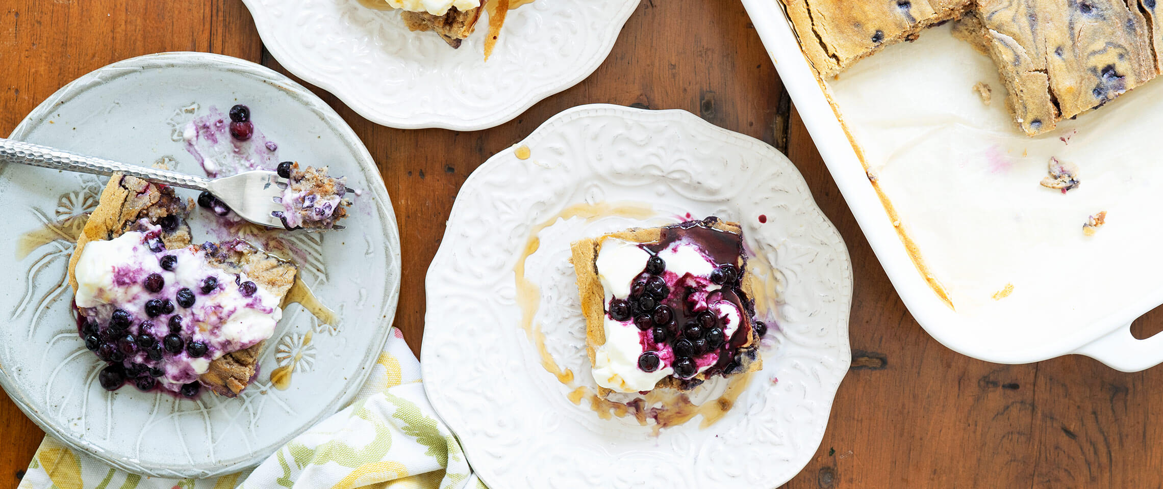 Baked Pancakes with Almond Butter and Berries • Joyous Well being